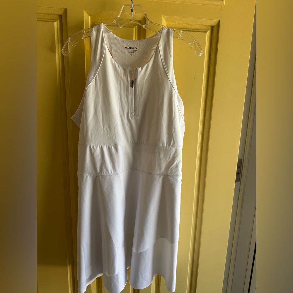 Athleta  White Sleeveless Athletic Mini Dress